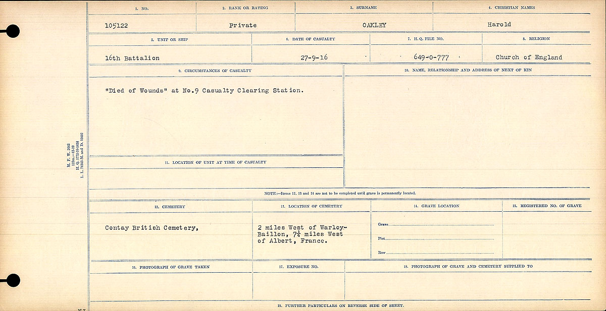 Circumstances of death registers