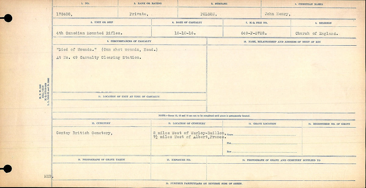 Circumstances of death registers