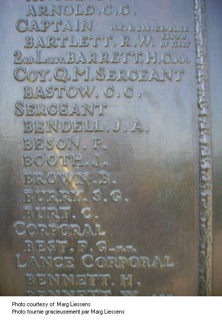 Inscription on Beaumont-Hamel Memorial