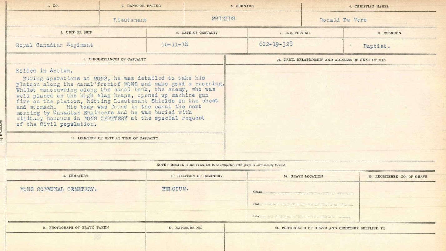 Circumstances of Death Registers