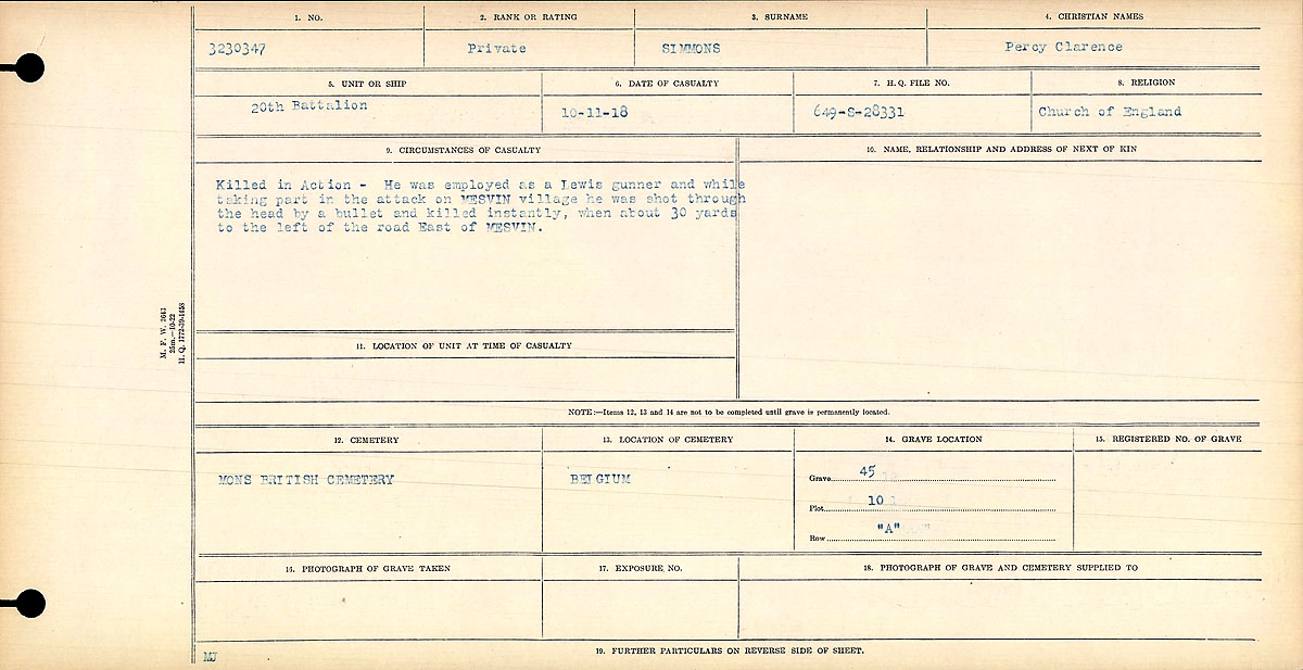 Circumstances of death registers