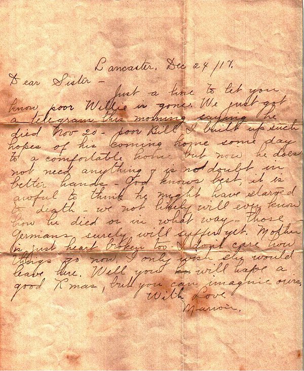 Letter to sister