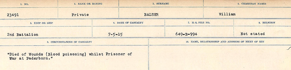 Circumstances of Death Registers
