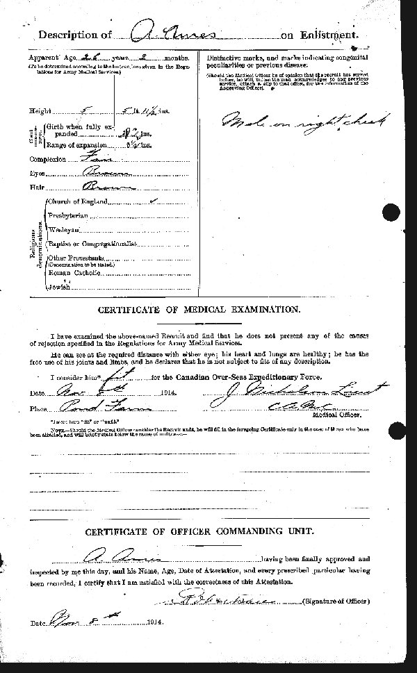 Attestation Papers (Reverse)