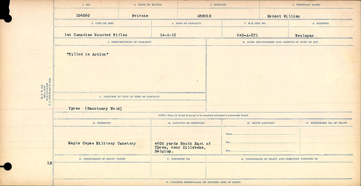 Circumstances of death registers