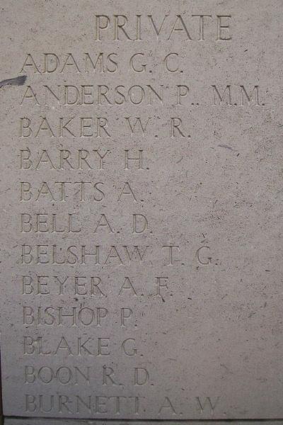 Inscription on Menin Gate