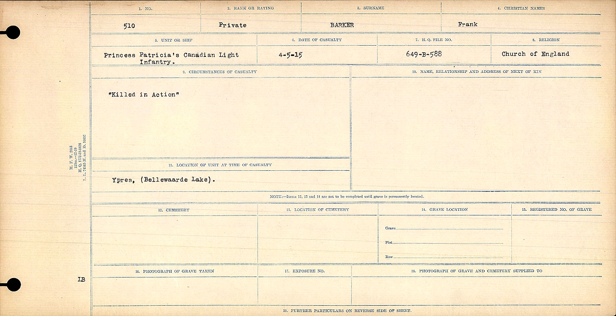 Circumstances of death registers