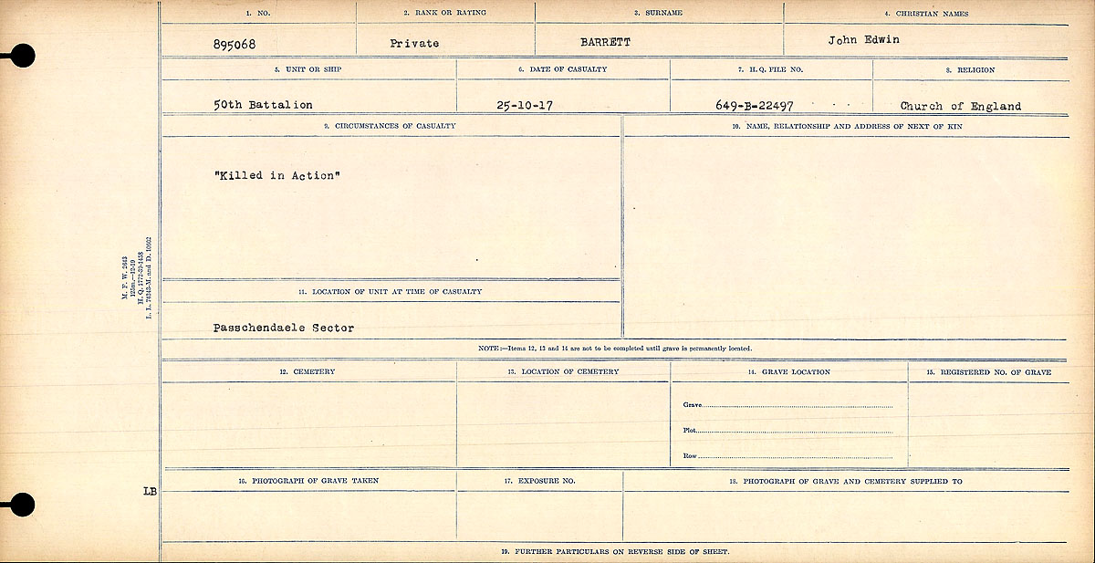 Circumstances of death registers