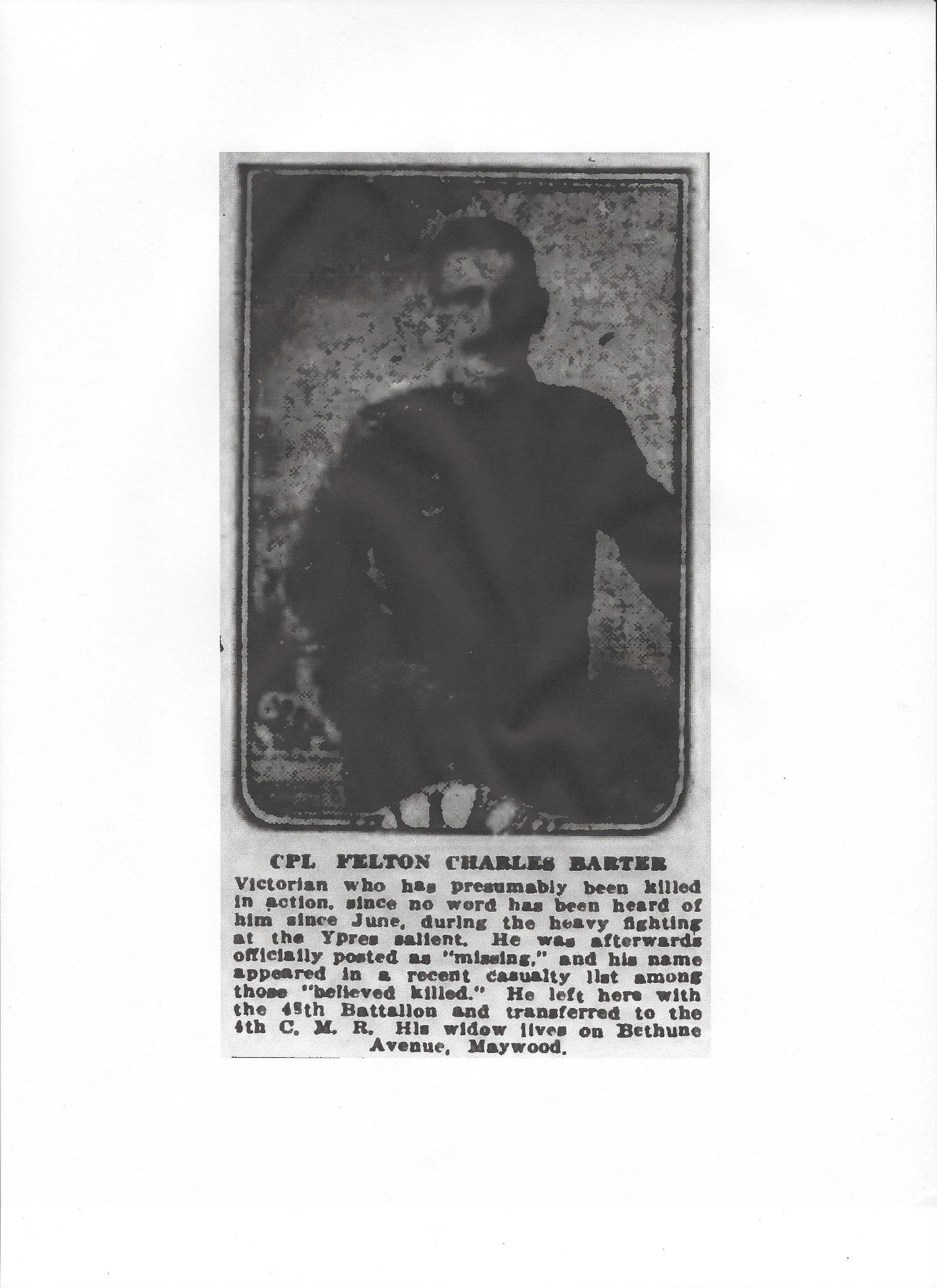 Photo of FELTON CHARLES BARTER