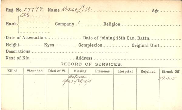 Record of Service
