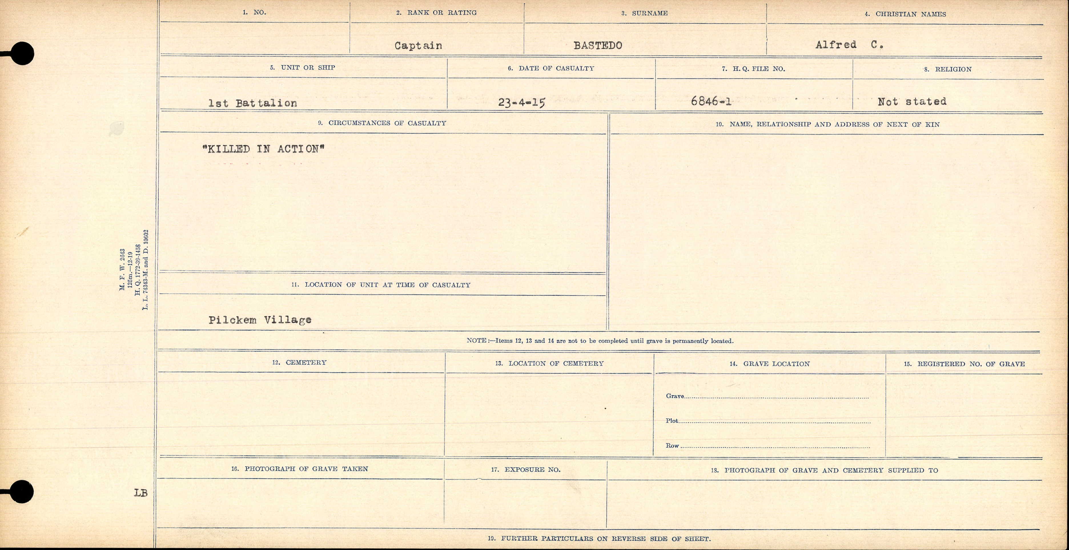 Circumstances of Death Registers