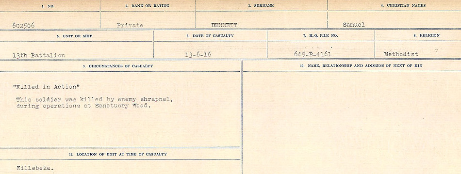 Circumstances of death registers