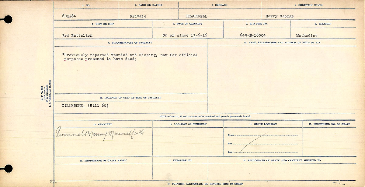Circumstances of death registers