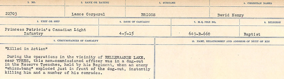 Circumstances of Death Registers
