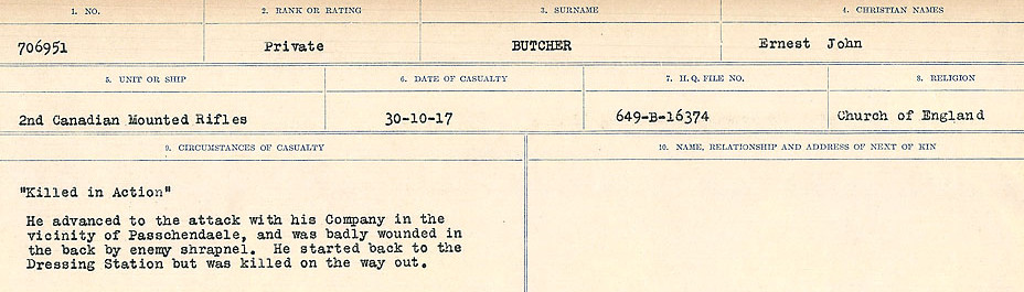 Circumstances of Death Registers