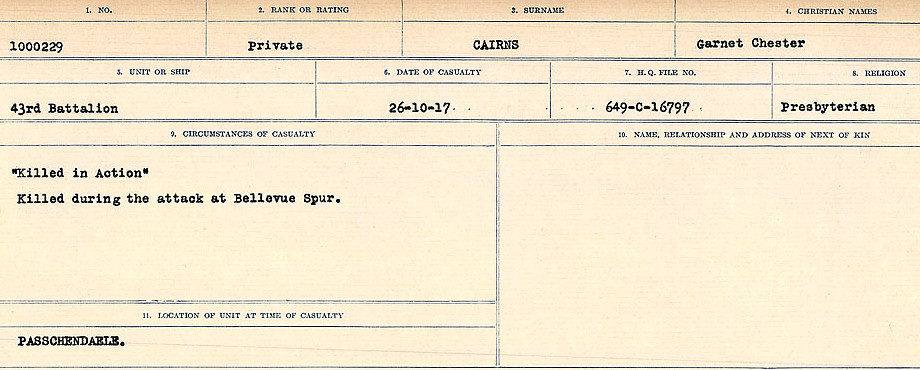 Circumstances of Death Registers
