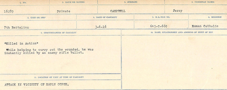 Circumstances of death registers