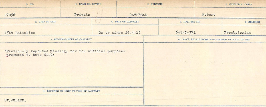 Circumstances of Death Registers