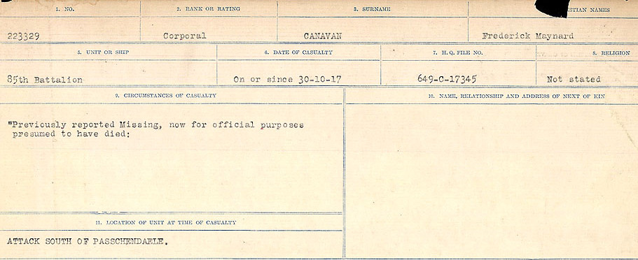 Circumstances of Death Registers