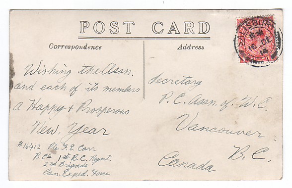 Post Card (reverse)