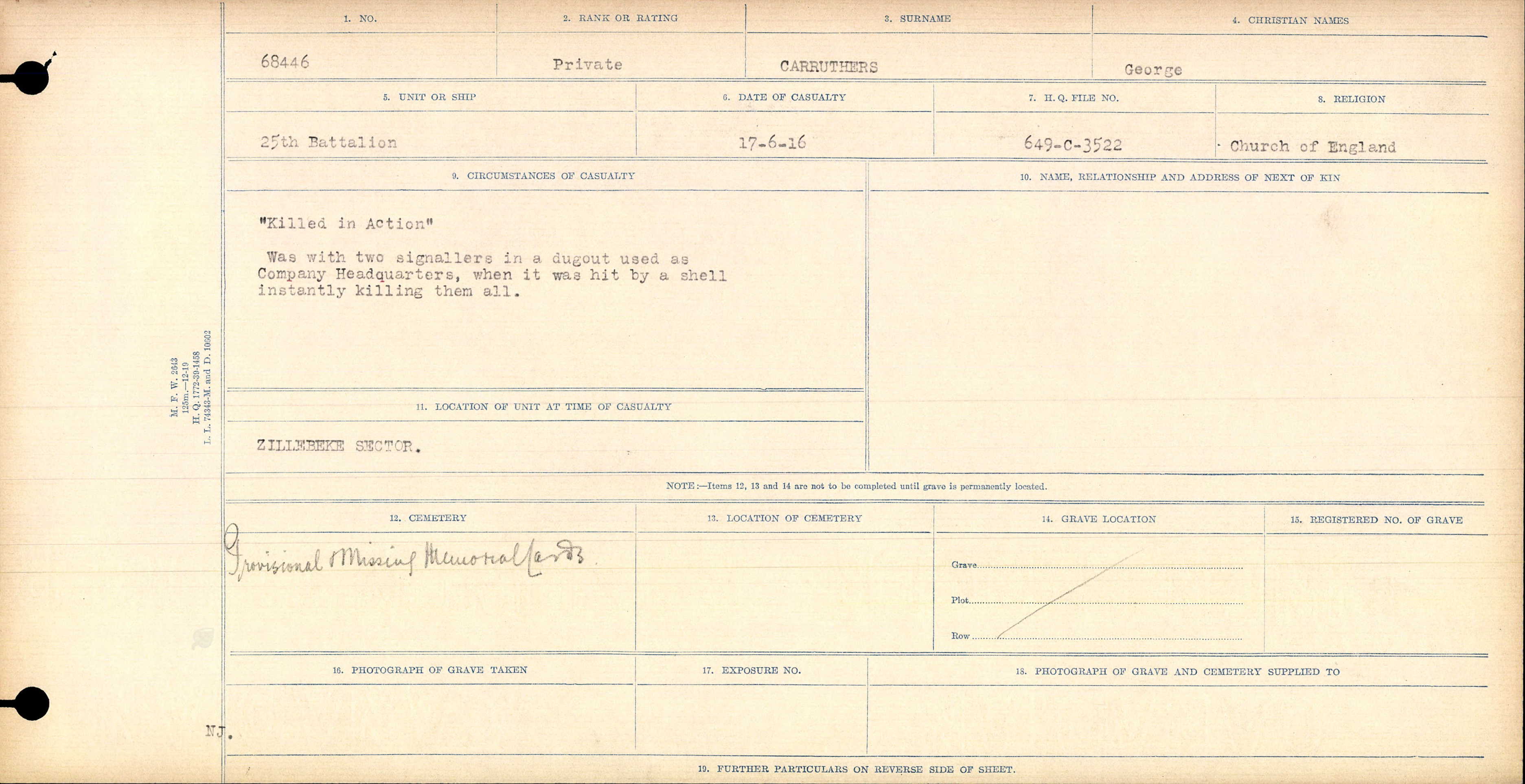 Circumstances of Death Registers