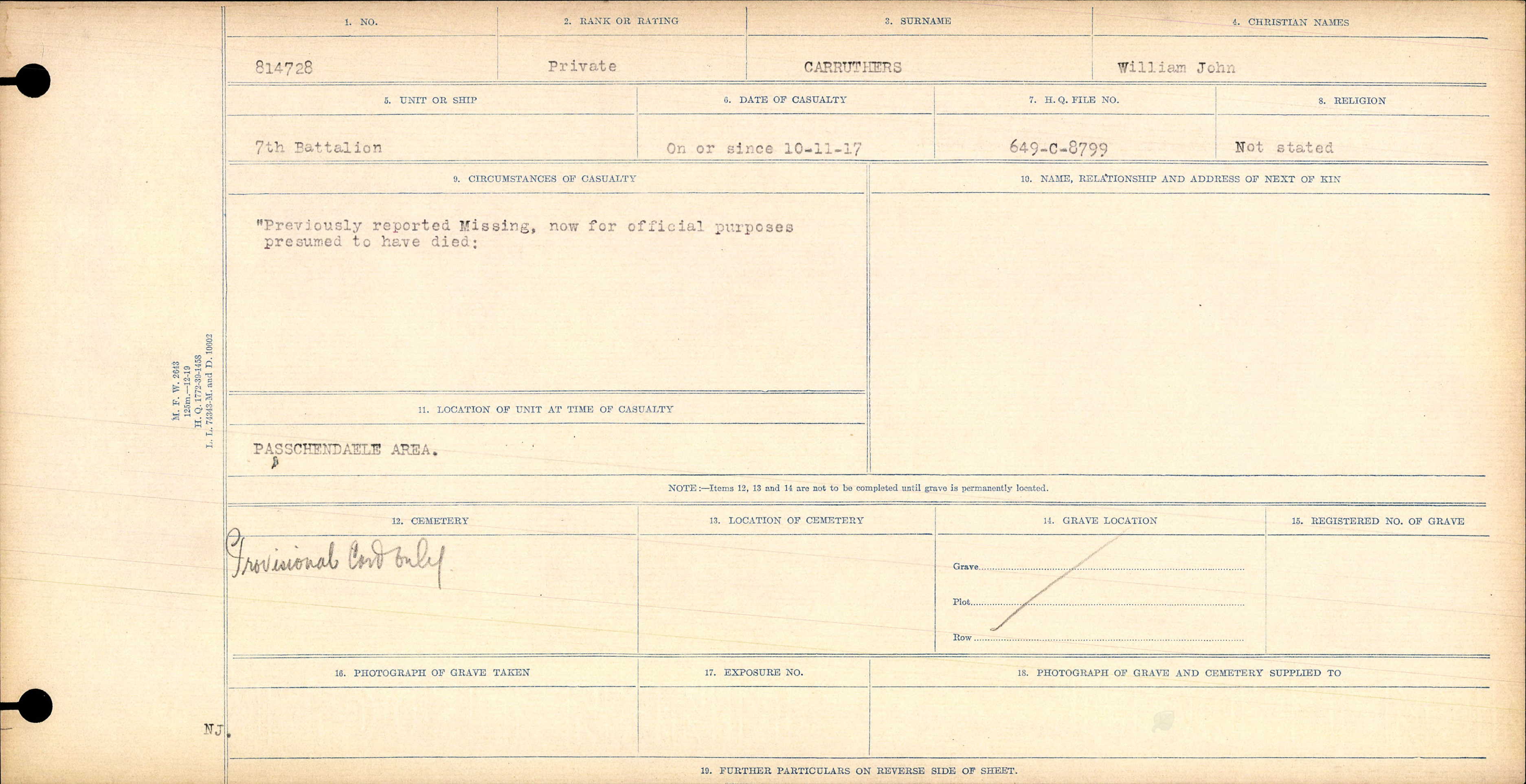 Circumstances of Death Registers
