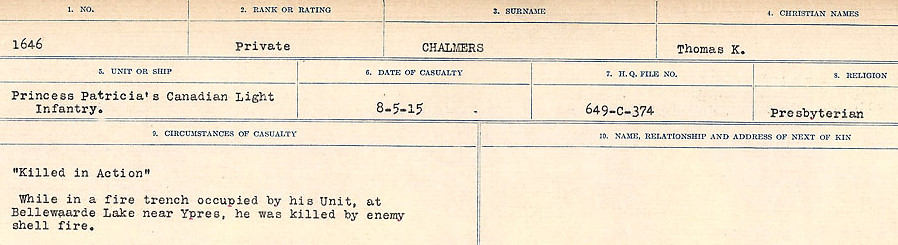 Circumstances of Death Registers