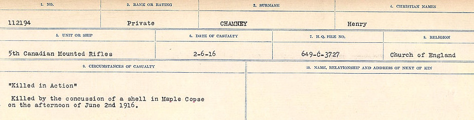 Circumstances of Death Registers
