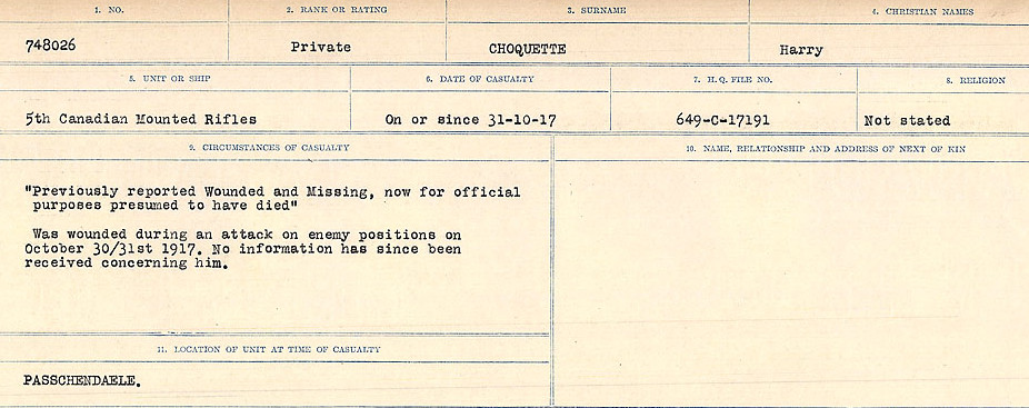 Photo of HARRY CHOQUETTE