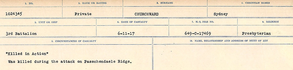 Circumstances of Death Registers