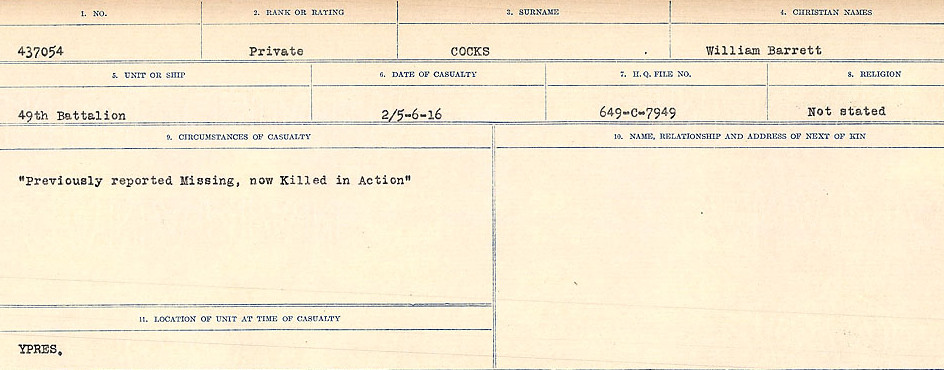 Circumstances of Death Registers