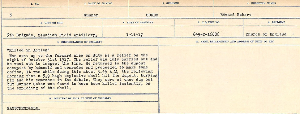 Circumstances of Death Registers