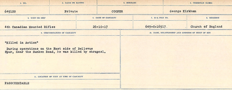 Circumstances of Death Registers