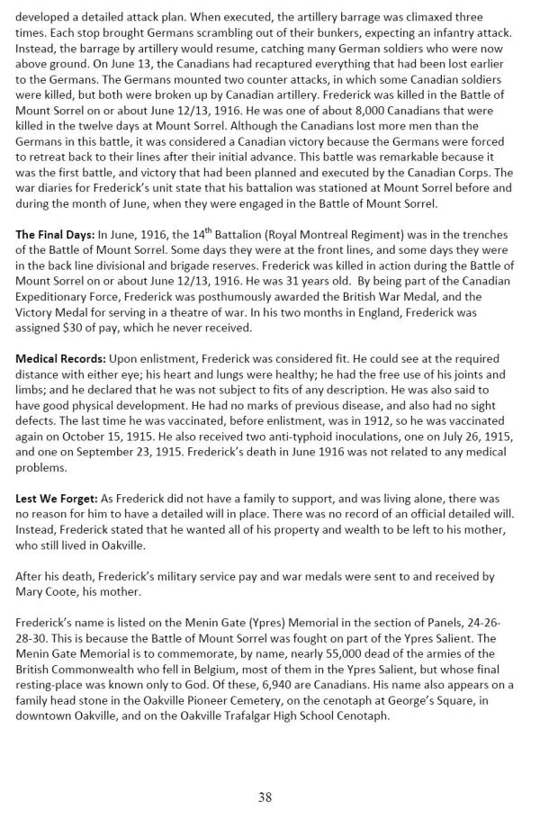 Oakville Remembers Biography (page 2)