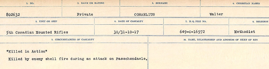 Circumstances of Death Registers