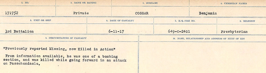 Circumstances of Death Registers