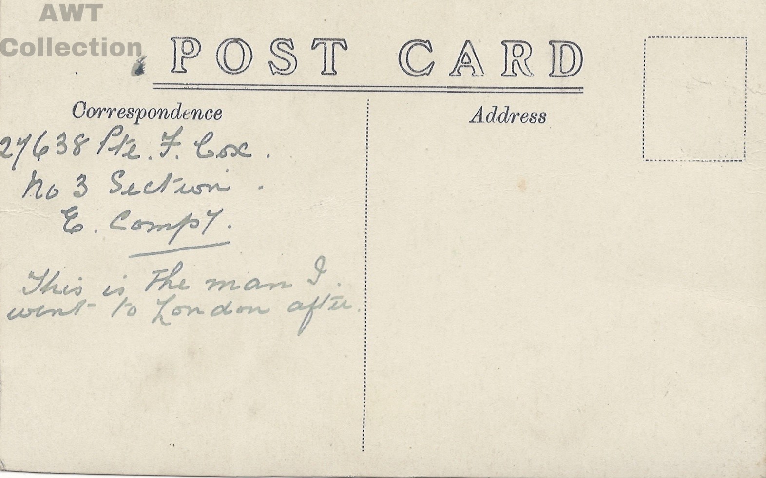 Reverse side of Photo