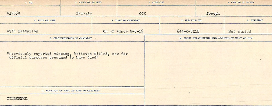Circumstances of death registers