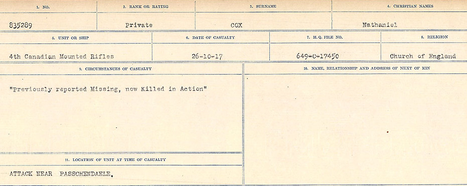 Circumstances of death registers