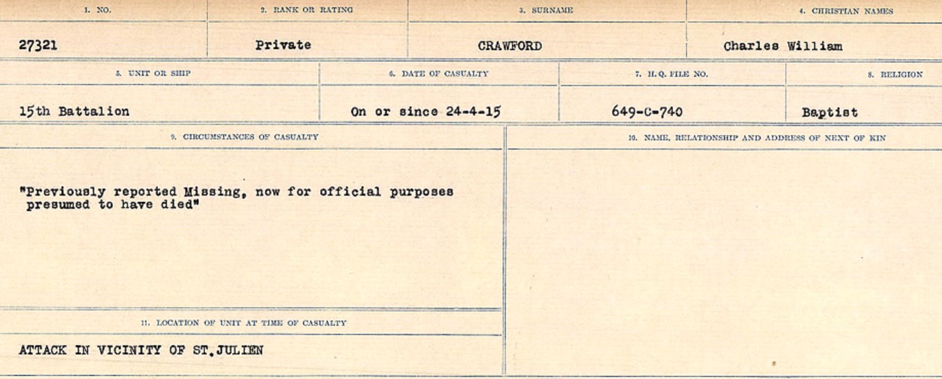 Circumstances of death registers