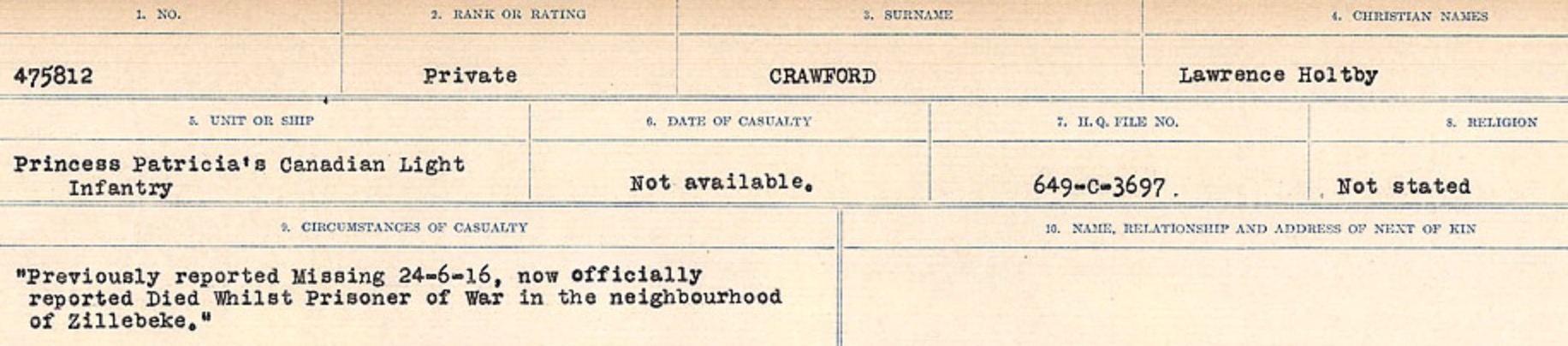 Circumstances of death registers