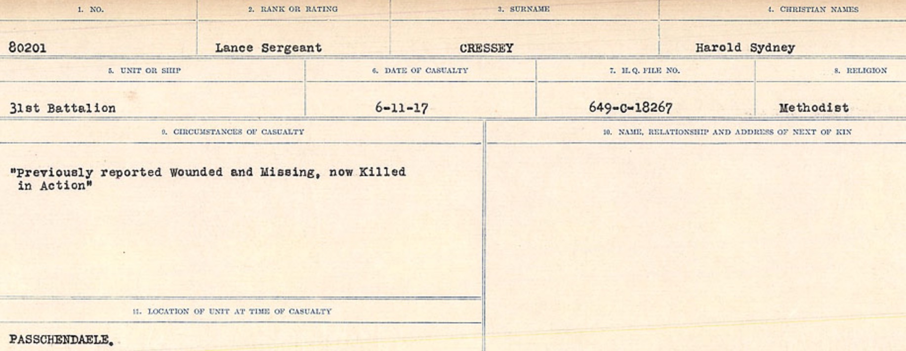 Circumstances of death registers