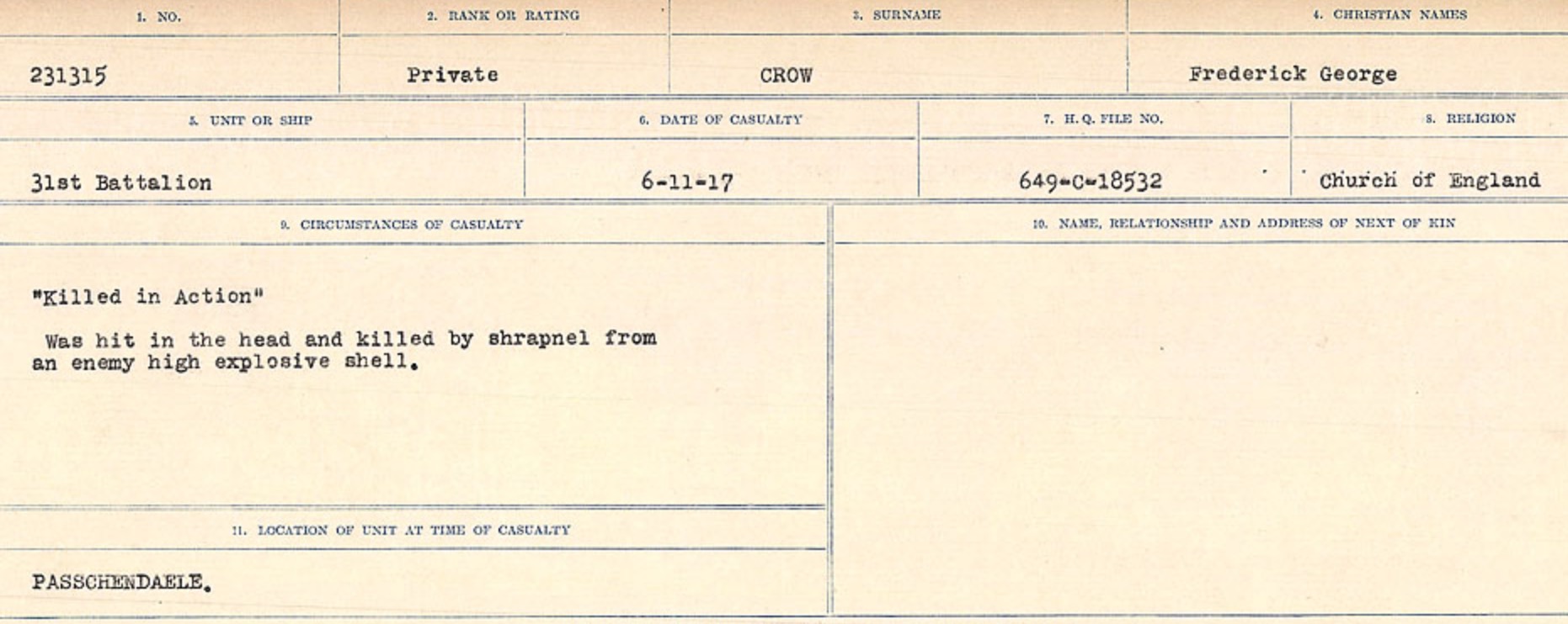 Circumstances of death registers