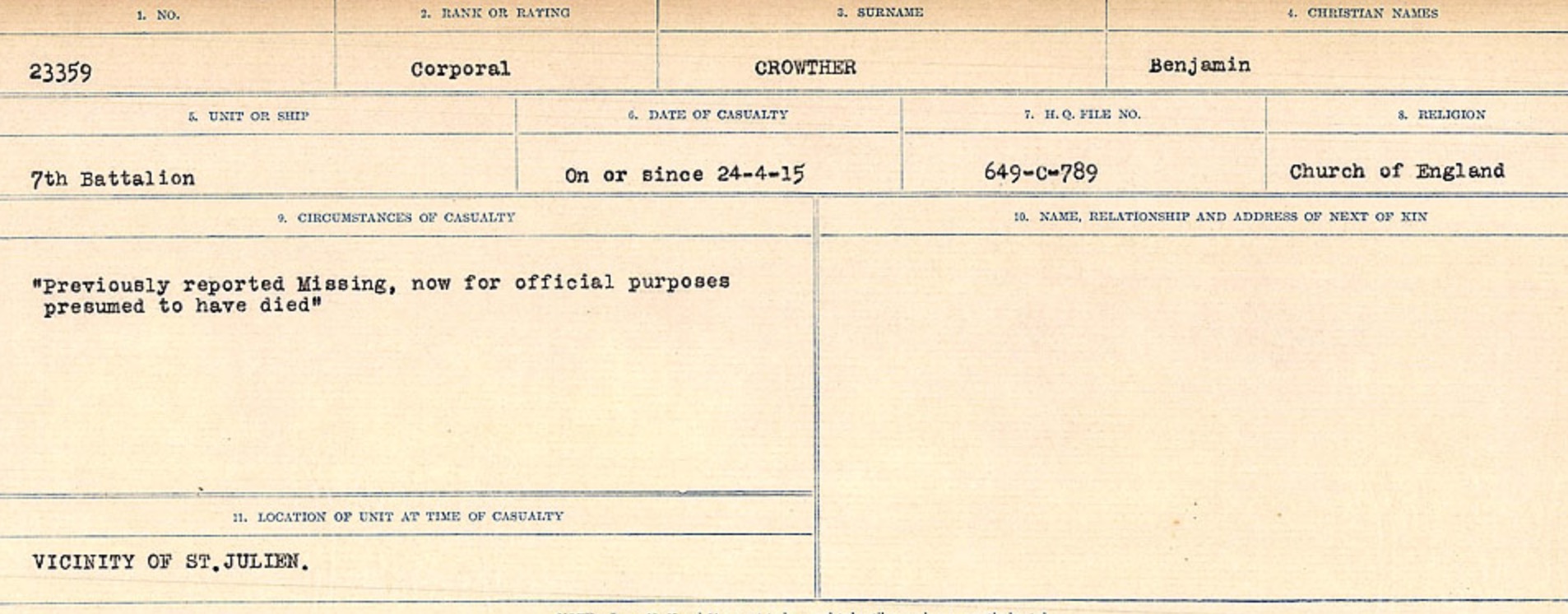 Circumstances of death registers