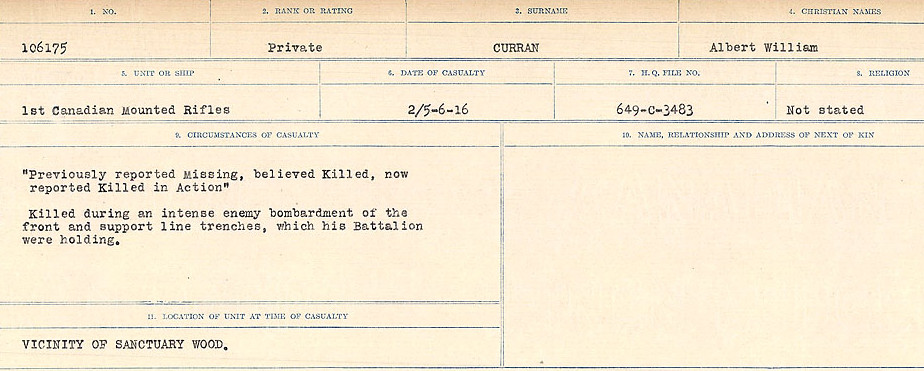 Circumstances of death registers