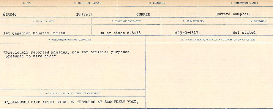 Circumstances of death registers