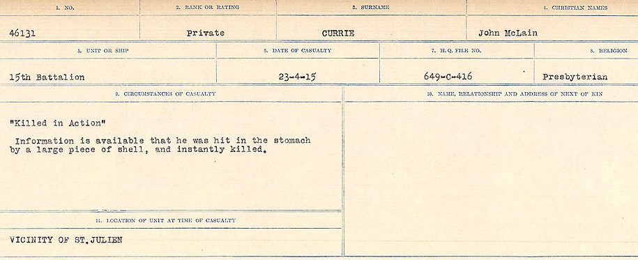Circumstances of death registers