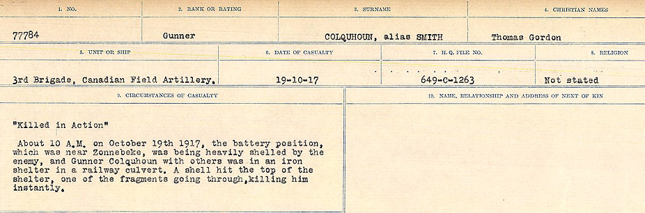 Circumstances of Death Registers
