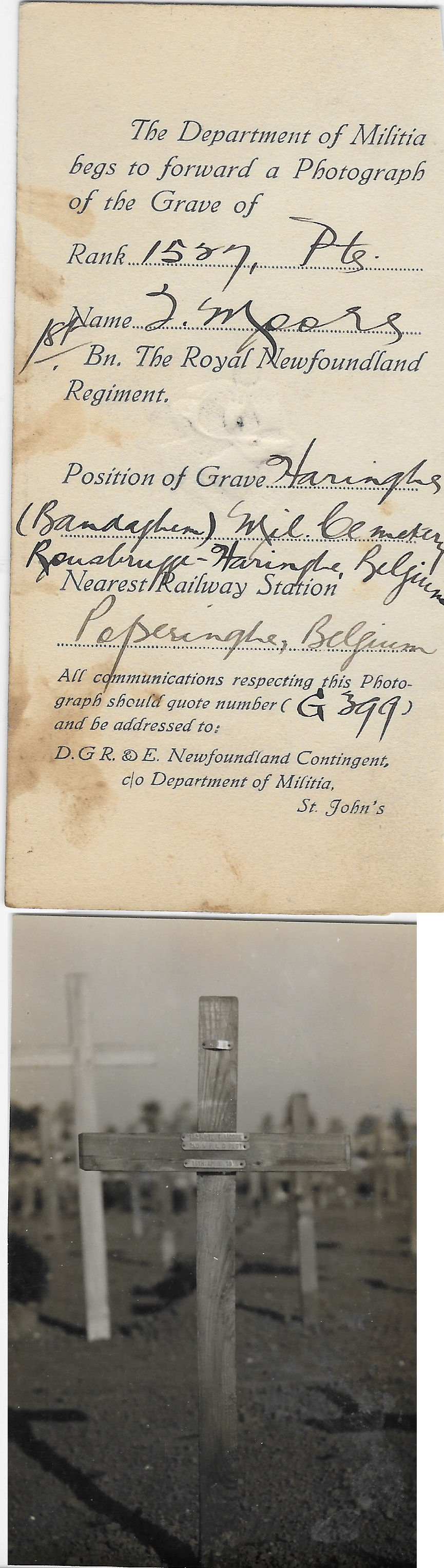 Temporary Grave Marker