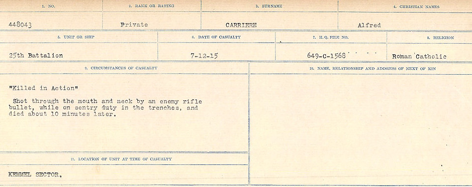 Circumstances of Death Registers